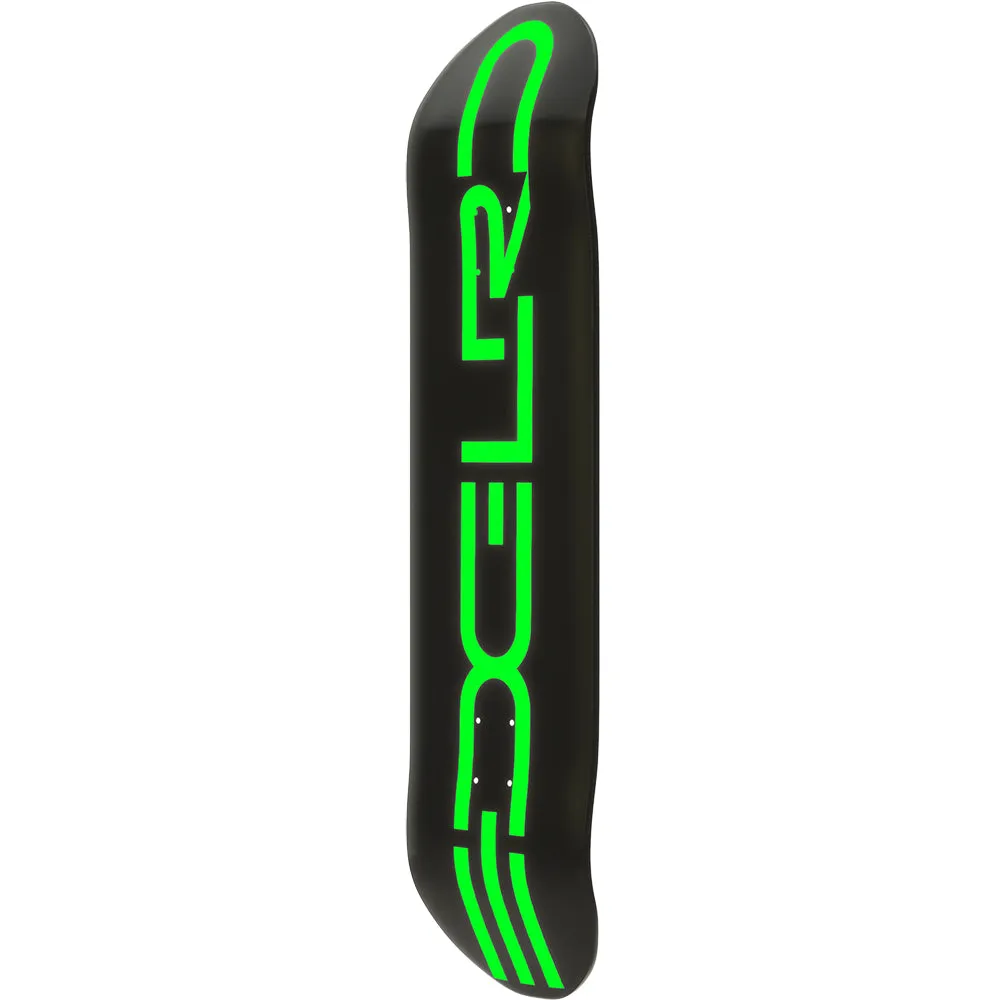 EDGLRD Tech Script Team Skateboard Deck Black/Green 8.5"