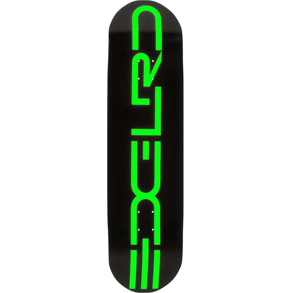 EDGLRD Tech Script Team Skateboard Deck Black/Green 8.5"