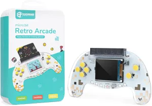 ELECFREAKS microbit Retro Makecode Arcade for STEM Education, Micro:bit Joystick Programming Learning Machine Supports Remote Control and Creat Games(Without Micro:bit)
