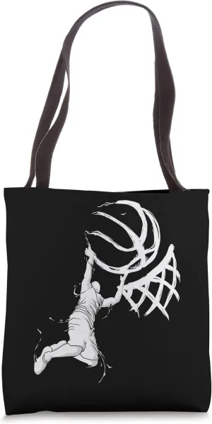Enjoy Cool Basketball Slam Dunk Illustration Graphic Designs Tote Bag