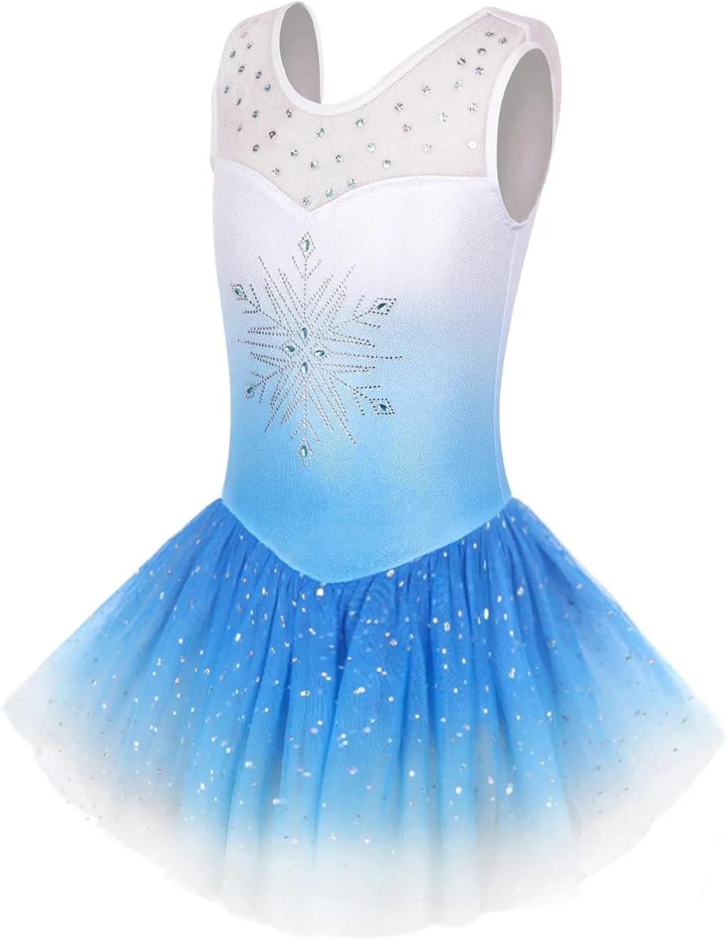 EQSJIU Ballet Leotard for Girls Dance Gymnastics Toddler Sparkly Dance Dresses Outfits Tutu Skirted Leotard Kids 1-10 Years