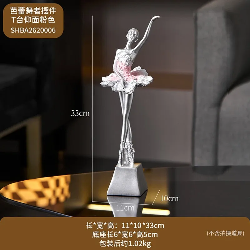 European Style Elegant Ballet Girl Decorative Ornaments Living Room Decoration Accessories Wine Cabinet Decoration Home Decor