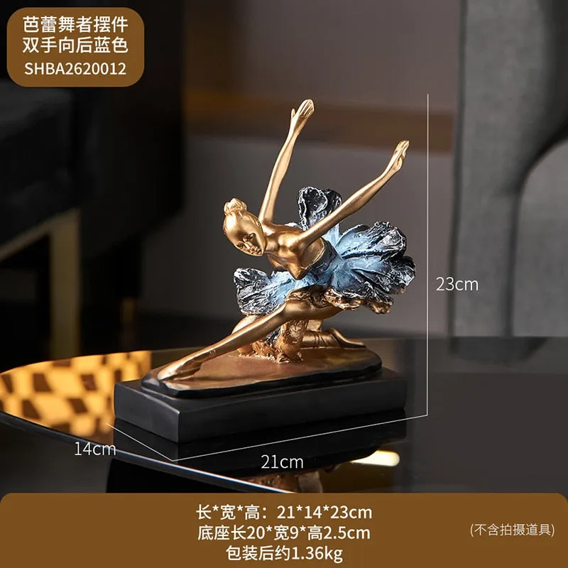 European Style Elegant Ballet Girl Decorative Ornaments Living Room Decoration Accessories Wine Cabinet Decoration Home Decor
