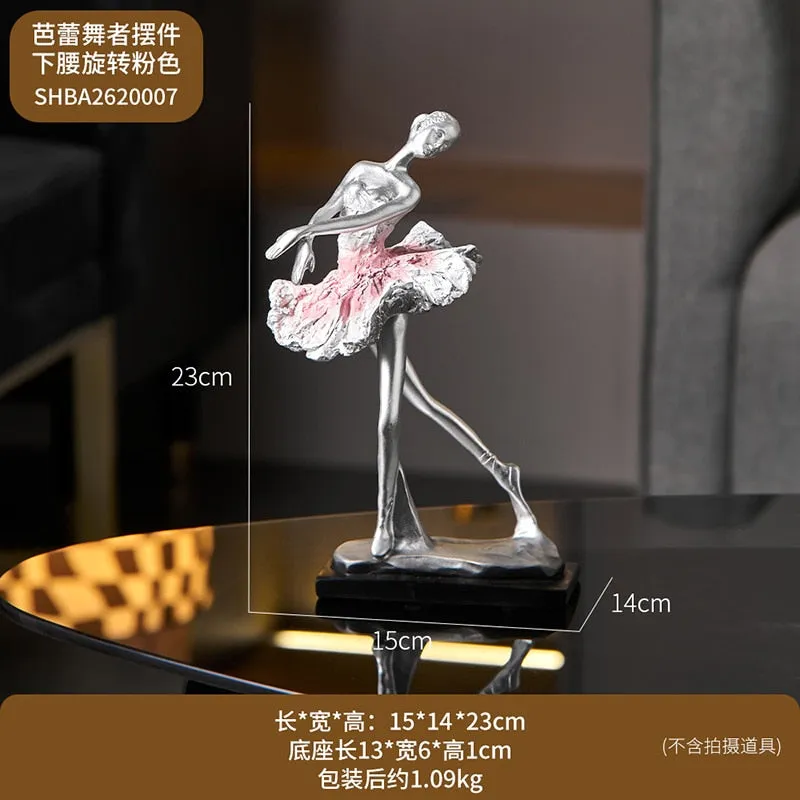 European Style Elegant Ballet Girl Decorative Ornaments Living Room Decoration Accessories Wine Cabinet Decoration Home Decor