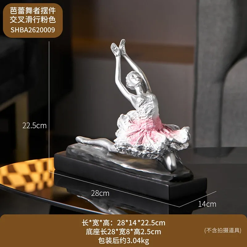 European Style Elegant Ballet Girl Decorative Ornaments Living Room Decoration Accessories Wine Cabinet Decoration Home Decor