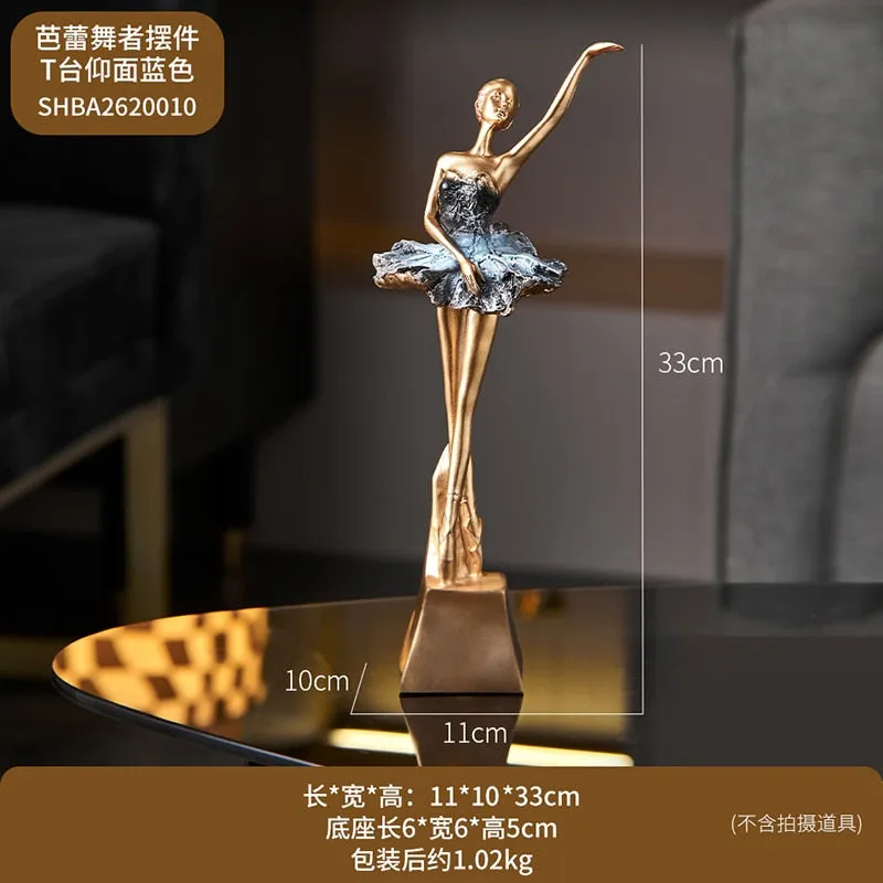 European Style Elegant Ballet Girl Decorative Ornaments Living Room Decoration Accessories Wine Cabinet Decoration Home Decor