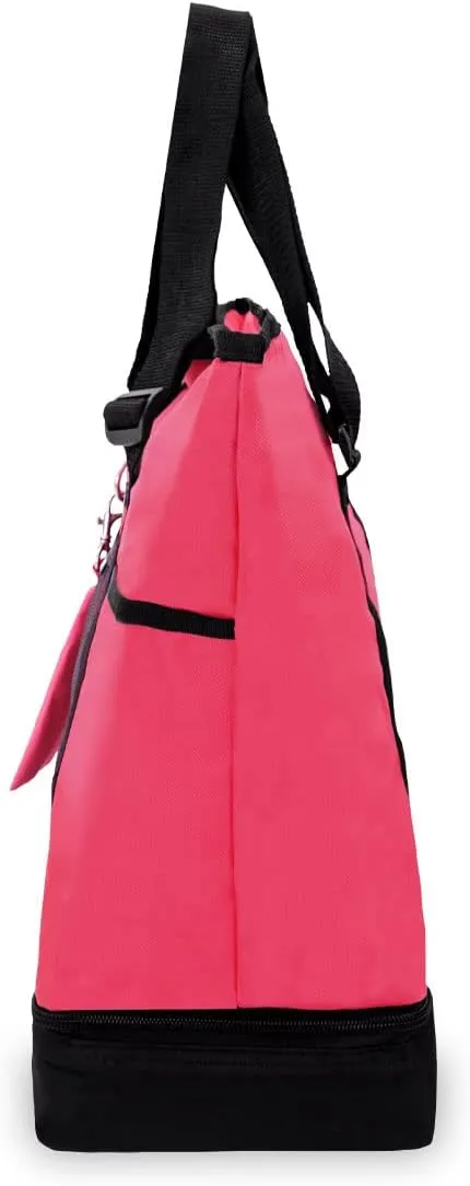 Everest Luggage Deluxe Shopping Tote, Hot Pink/Black, Hot Pink/Black, One Size