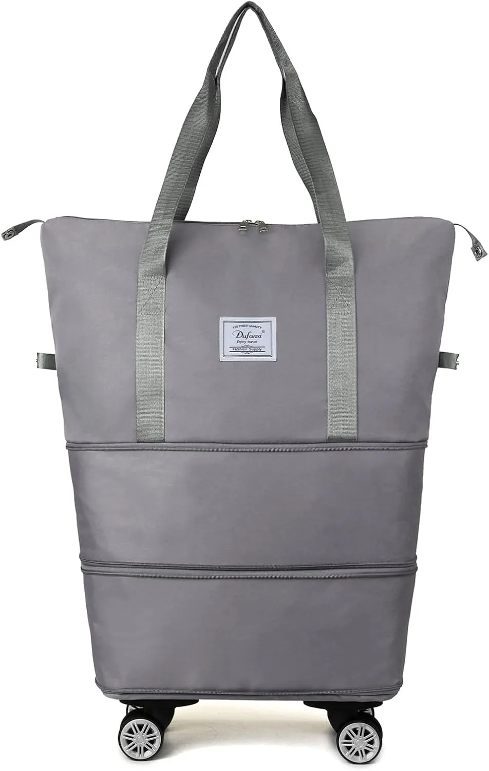 Expandable Large Capacity Weekender and Gym Tote for Women: Versatile Travel Duffel with Detachable Wheels and Dry-Wet Separation, Water-Resistant - Ideal Carry On Bag