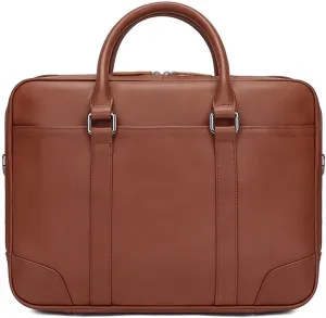 Fashionable leather handbag, top layer tree lamb skin computer bag, single shoulder diagonal cross briefcase