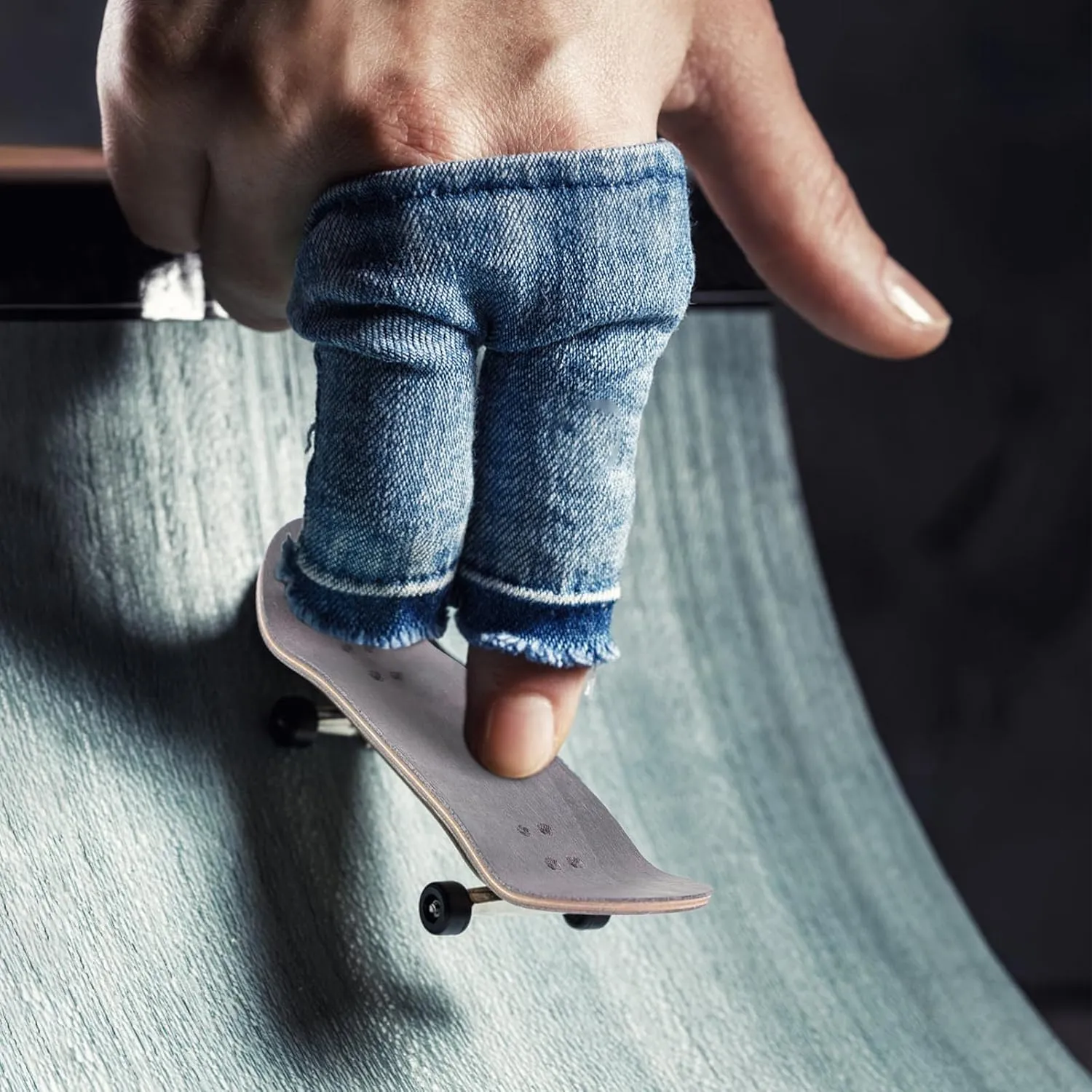 FAVOMOTO DIY Finger Skateboard Double Sided Deck Mini Skateboard for Stress Relieving Slip Grip for Birthday Prizes and