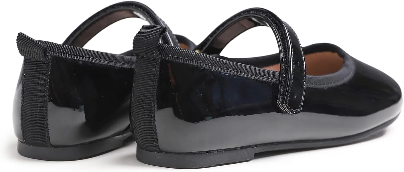 FEVERSOLE Girls Cute Dress Mary Jane Shoes Soft Party Holiday Ballet Flats