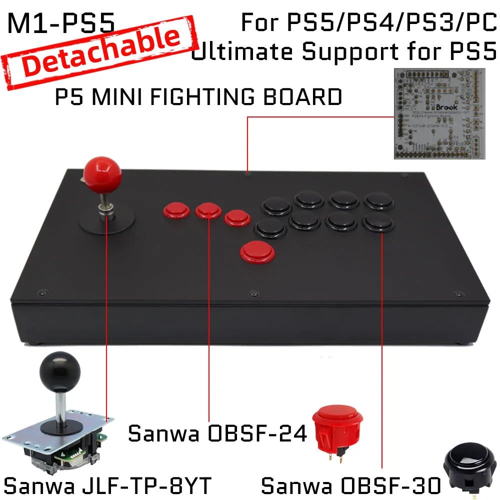 FightBox M1 All Button Leverless Arcade Game Controller for PC/PS/XBOX/SWITCH