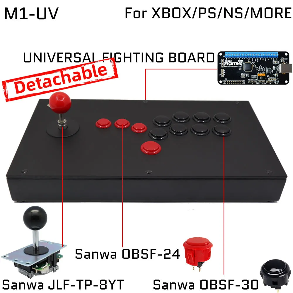 FightBox M1 All Button Leverless Arcade Game Controller for PC/PS/XBOX/SWITCH