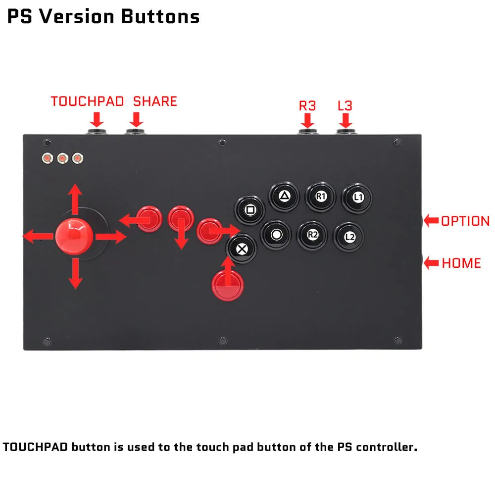 FightBox M1 All Button Leverless Arcade Game Controller for PC/PS/XBOX/SWITCH