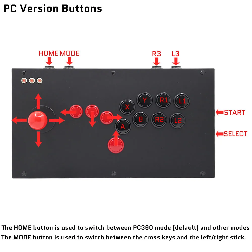 FightBox M1 All Button Leverless Arcade Game Controller for PC/PS/XBOX/SWITCH