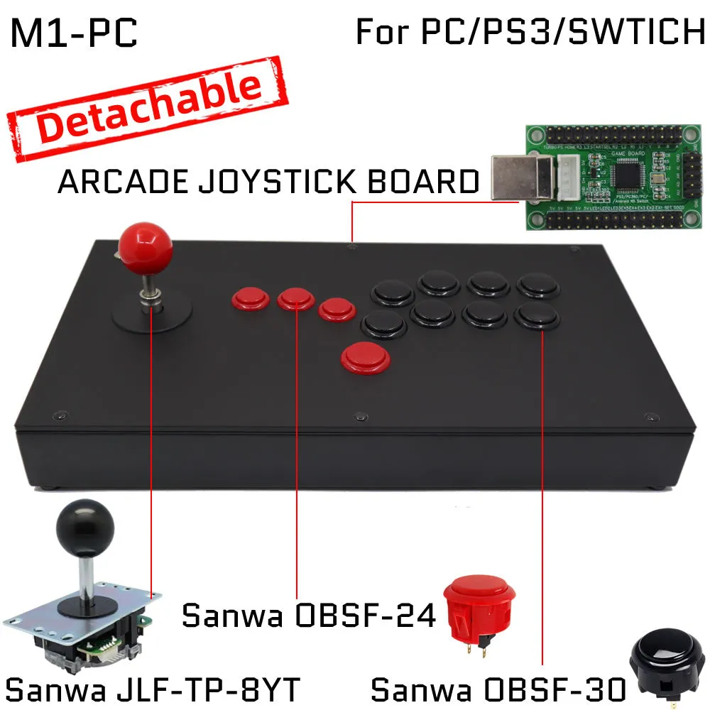FightBox M1 All Button Leverless Arcade Game Controller for PC/PS/XBOX/SWITCH