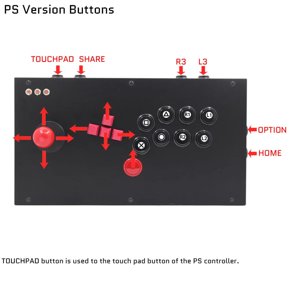 FightBox M7 Keyboard Button Leverless Arcade Game Controller for PC/PS/XBOX/SWITCH