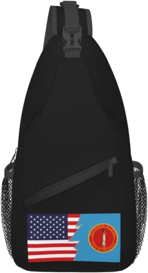 Flag Of Enterprise, Alabama And America Crossbody Bags For Women Men Chest Backpack Gym Shoulder Bag Travel Outdoor Sports Casual Crossbody Bags