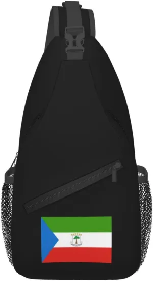 Flag of Equatorial Guinea Crossbody Bags For Women Men Chest Backpack Gym Shoulder Bag Travel Outdoor Sports Casual Crossbody Bags