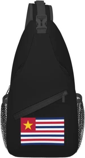 Flag Of Louisiana (February 1861) Crossbody Bags For Women Men Chest Backpack Gym Shoulder Bag Travel Outdoor Sports Casual Crossbody Bags