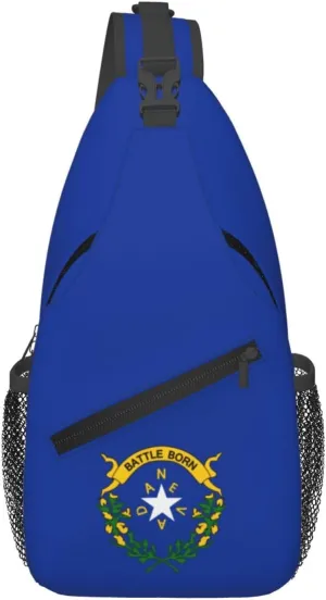 Flag Of Nevada (1929-1991) Crossbody Bags For Women Men Chest Backpack Gym Shoulder Bag Travel Outdoor Sports Casual Crossbody Bags