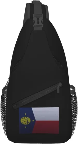Flag Of Wake Island Knitting Effect Crossbody Bags For Women Men Chest Backpack Gym Shoulder Bag Travel Outdoor Sports Casual Crossbody Bags