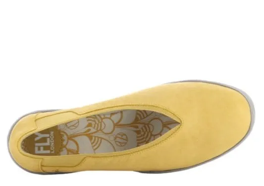 FLY LONDON YOZA BUMBLEBEE YELLOW WEDGE SHOE