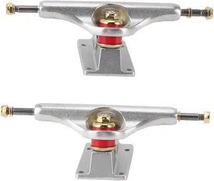 Focket Skateboard Trucks, 2pcs 5.5in Aluminium Alloy Hollow Skateboard Trucks, High Resilience PU Suspension 217mm / 8.5in Lightweight Efficient Shock Absorbing Skateboard Bridges