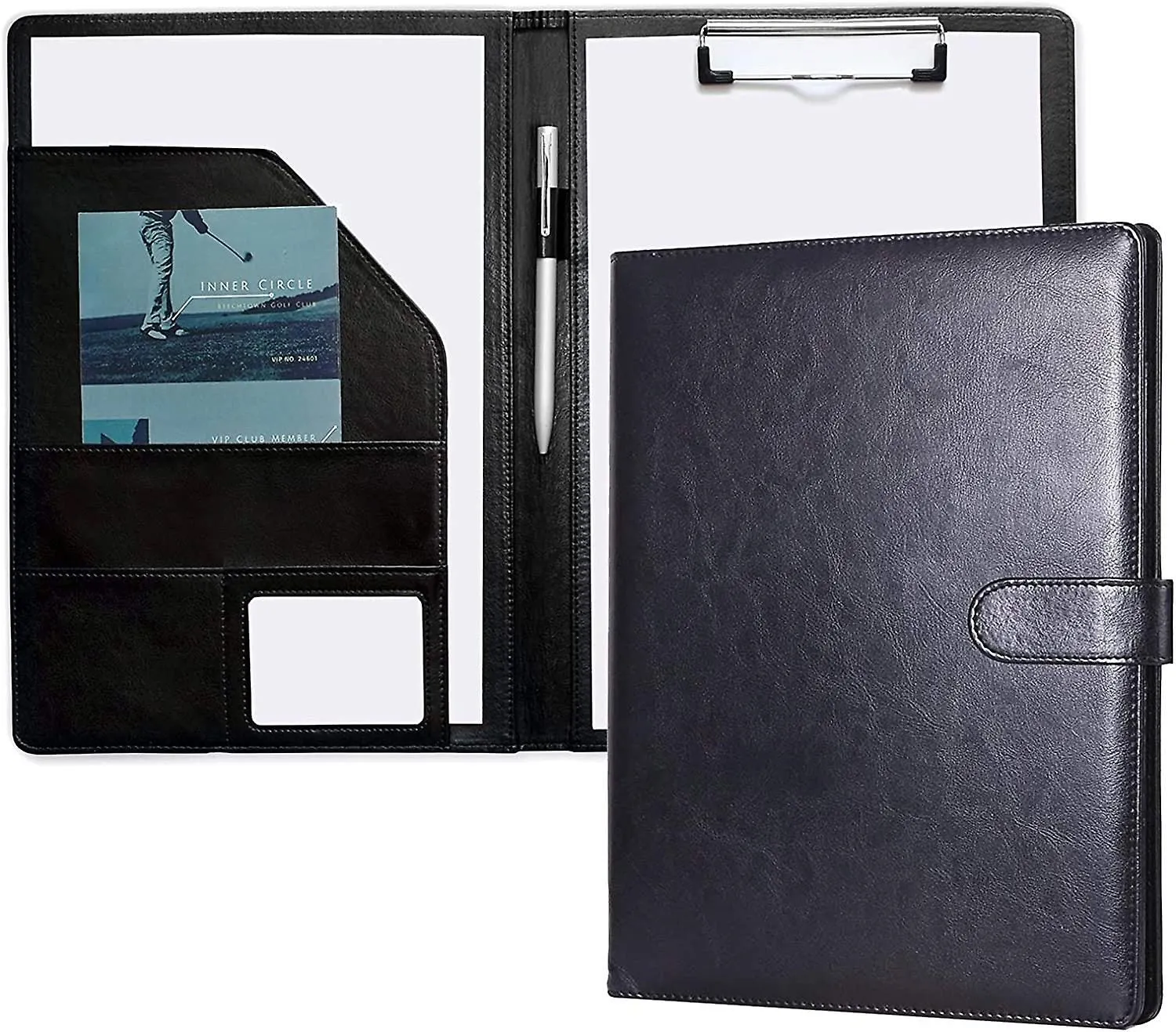 Folder A4 Clipboard Folder Conference Folder For Legal Pad, Faux Leather Fold
