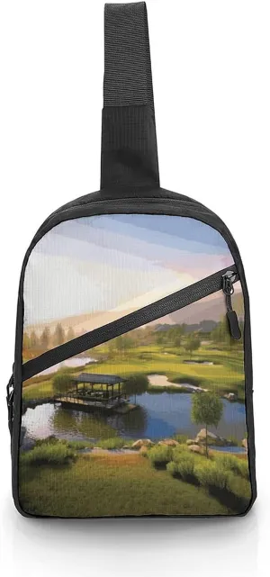 Folder Sling Bags Golf Resort Park Chest Bag for Men Women Shoulder Bag for Travel Sport Chest Pack