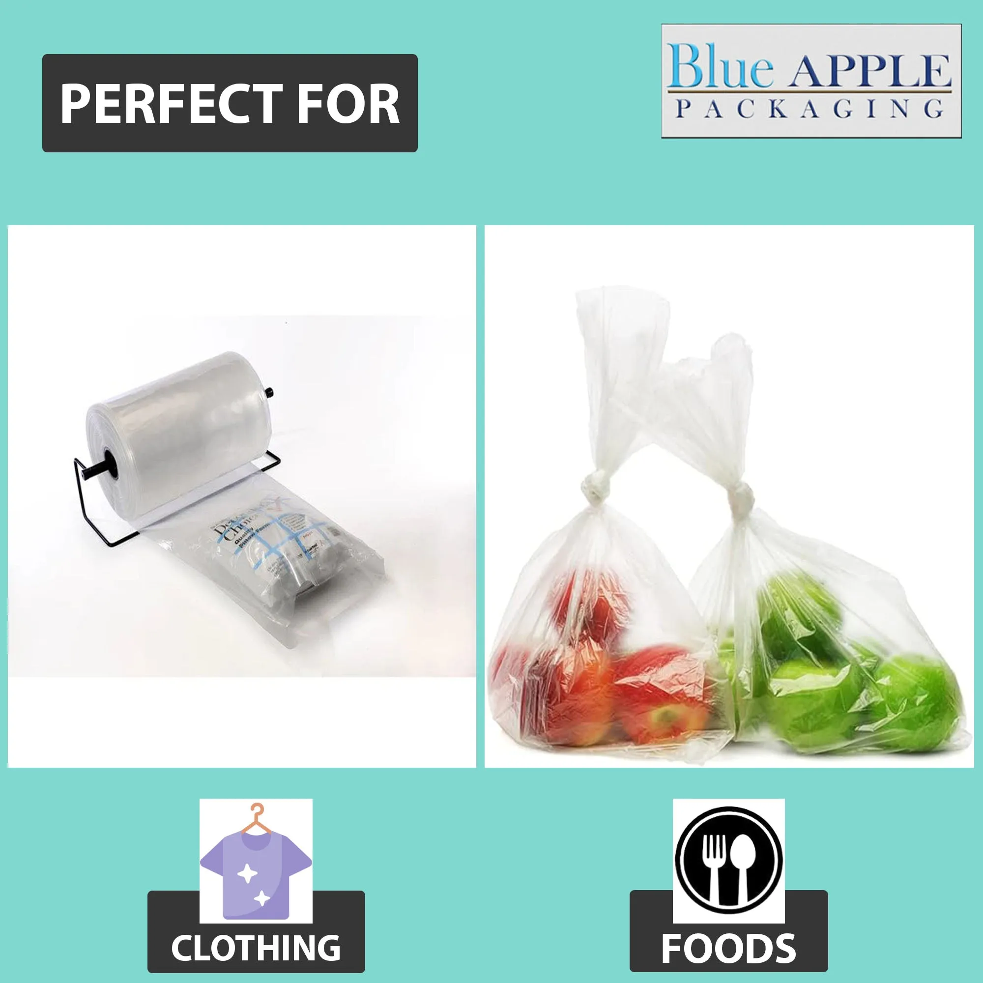 Food Grade Poly Tubing Roll Bags 2Mil 16x2150ft- Impulse Heat Sealer