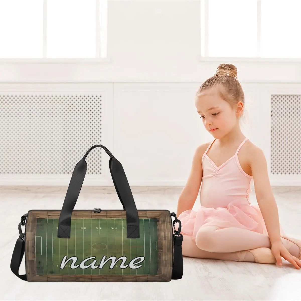 Football Field Print Custom Duffel Bags Weekender Bags Custom Sport Duffel Bag Carry on Overnight Weekender Bag