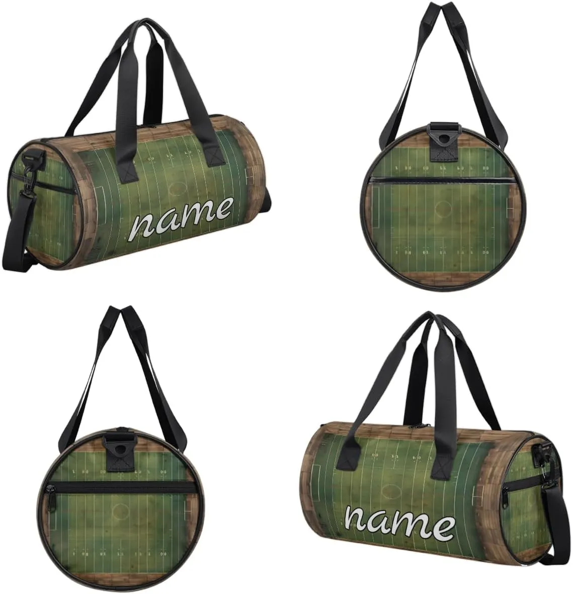 Football Field Print Custom Duffel Bags Weekender Bags Custom Sport Duffel Bag Carry on Overnight Weekender Bag