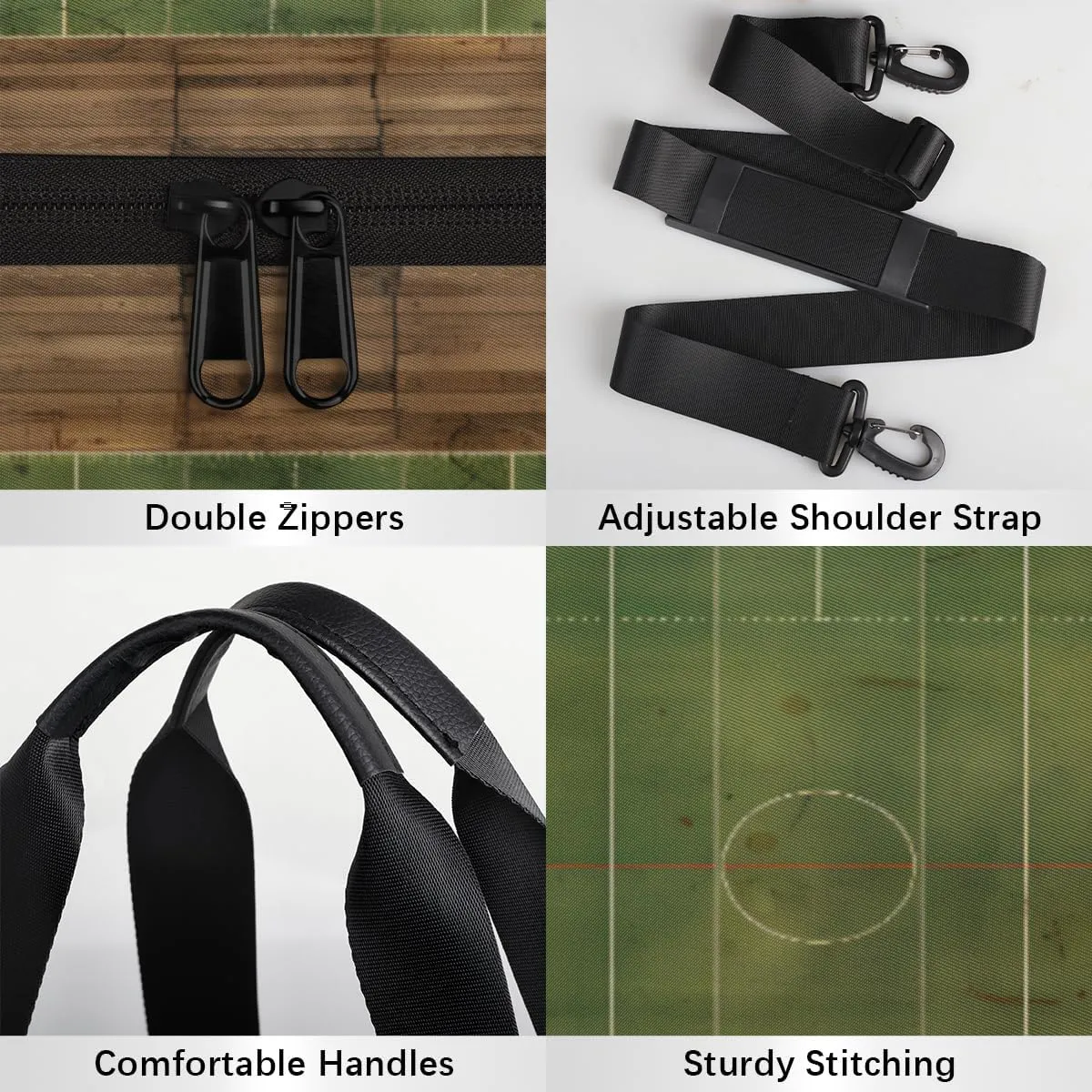Football Field Print Custom Duffel Bags Weekender Bags Custom Sport Duffel Bag Carry on Overnight Weekender Bag