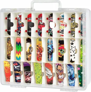 FULLCASE Finger Skateboard Case Storage Organizer for TECH DECK for HOMETALL Fingers Pro Surfboard Mini Toys, Toy Mini Carrying Holder Container (Box Only)