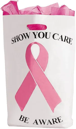 Fun Express Pink Ribbon Show You Care Bags (50 Bags) Bulk Awareness Supplies