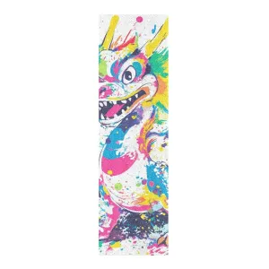 Funny Dragon Art Painting Skateboard Grip Tape Waterproof Grip Tape for pro Scooters 33×9 Inch Papel de lija para patinetas