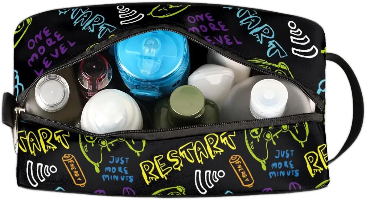 Game Joysticks Kids Travel Toiletry Bag, Waterproof Hanging Dopp Kit for Teens Boys, Cool Switch Carrying Case Compatible with Nintendo Switch and New Switch OLED Console