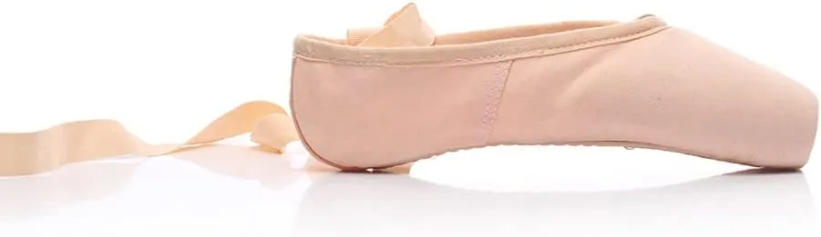 Girl's Canvas Ballet Dance Toe Shoes Professional Satin Pointe Shoes
