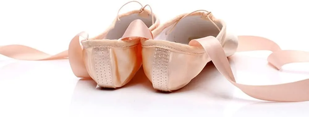 Girl's Canvas Ballet Dance Toe Shoes Professional Satin Pointe Shoes