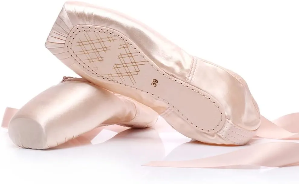 Girl's Canvas Ballet Dance Toe Shoes Professional Satin Pointe Shoes