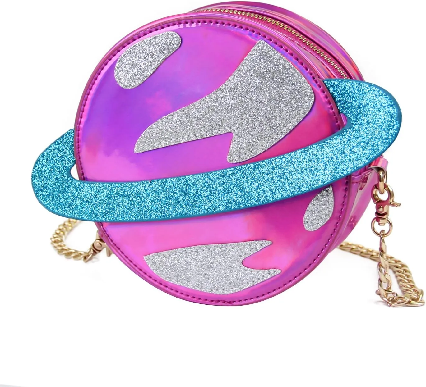 Girls Circular Planet Crossbody Purse Bags Women Phone Shoulder Bags Cellphone Wallet Purse