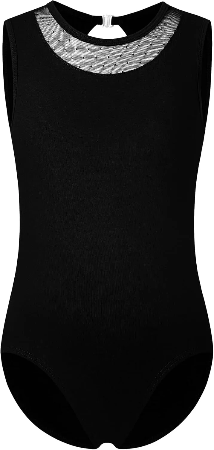 Girls Lace Cap Sleeve Dance Leotard for Ballet, Toddler Big Little Girls Gymnastics Dancewear