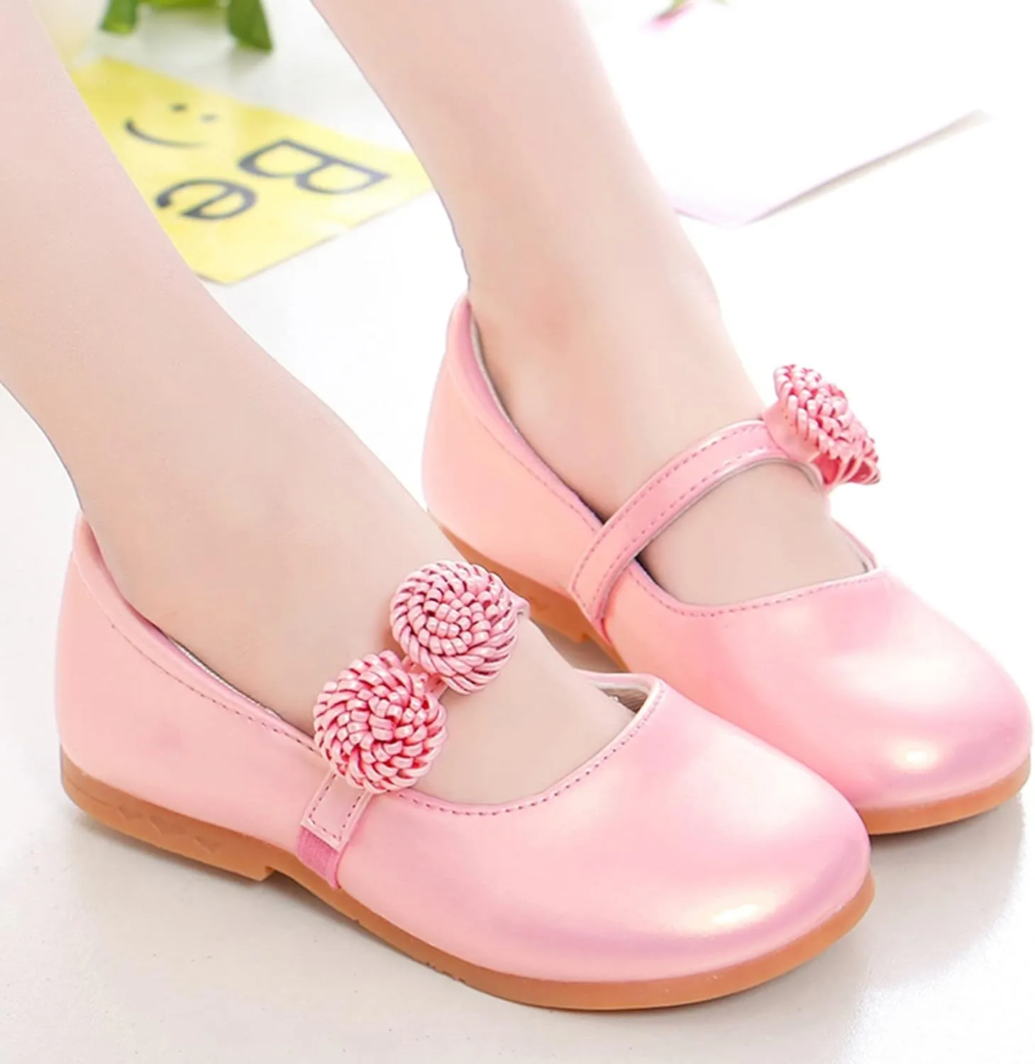 Girl's Mary Jane School 𝗨niform Shoes Toddler Little Kid Dress Shoes Girl Ballet Flat𝘀 Flower Girl Toddler Slip Boots