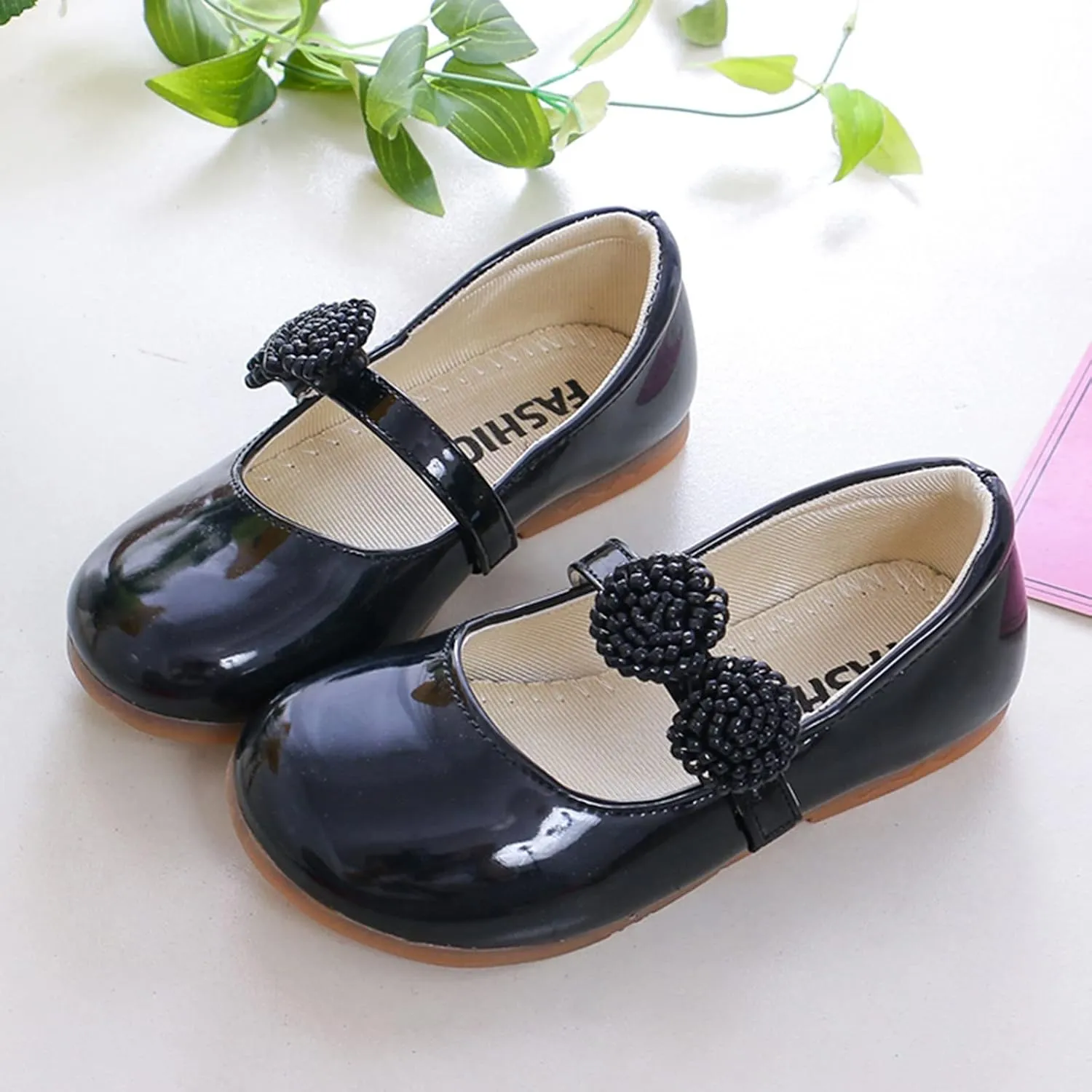 Girl's Mary Jane School 𝗨niform Shoes Toddler Little Kid Dress Shoes Girl Ballet Flat𝘀 Flower Girl Toddler Slip Boots
