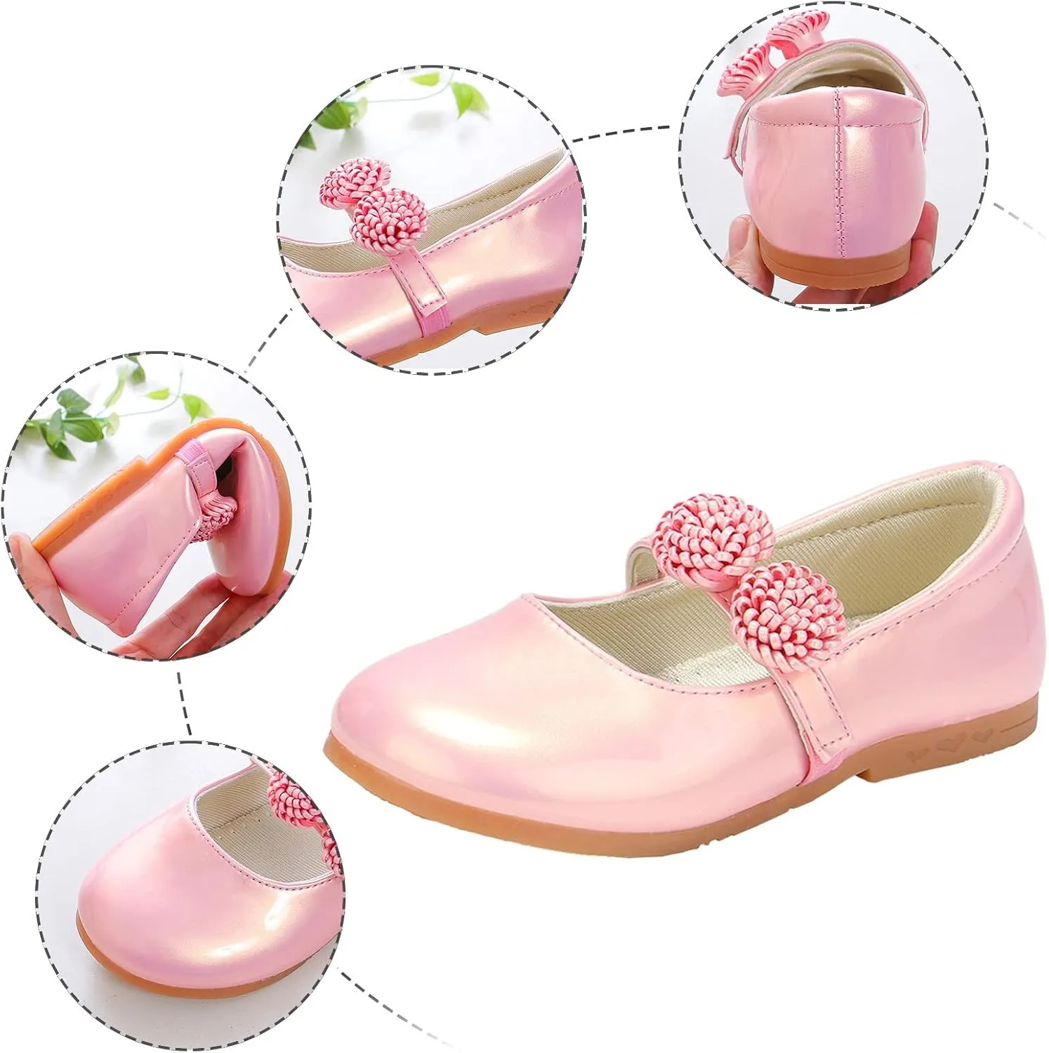 Girl's Mary Jane School 𝗨niform Shoes Toddler Little Kid Dress Shoes Girl Ballet Flat𝘀 Flower Girl Toddler Slip Boots