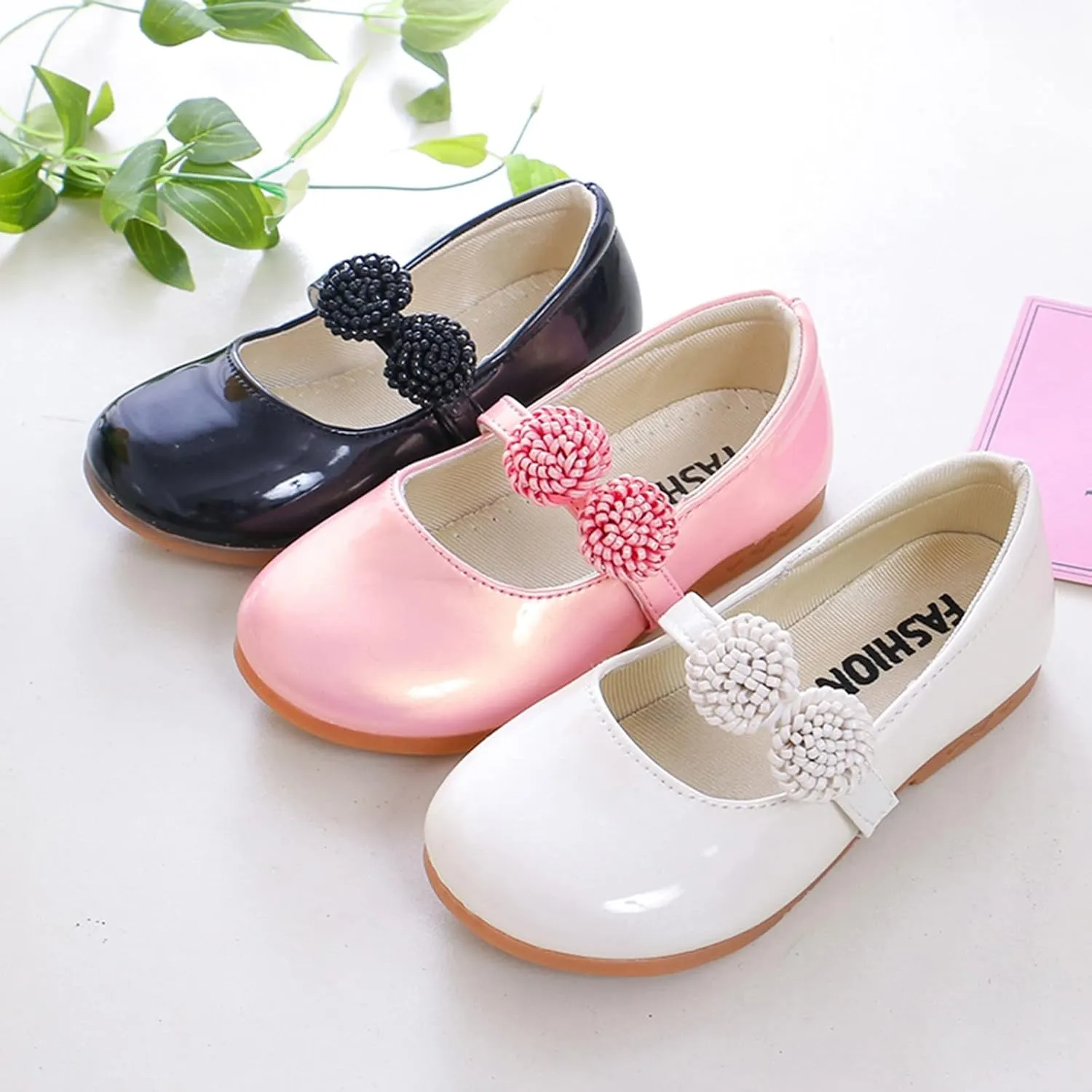 Girl's Mary Jane School 𝗨niform Shoes Toddler Little Kid Dress Shoes Girl Ballet Flat𝘀 Flower Girl Toddler Slip Boots