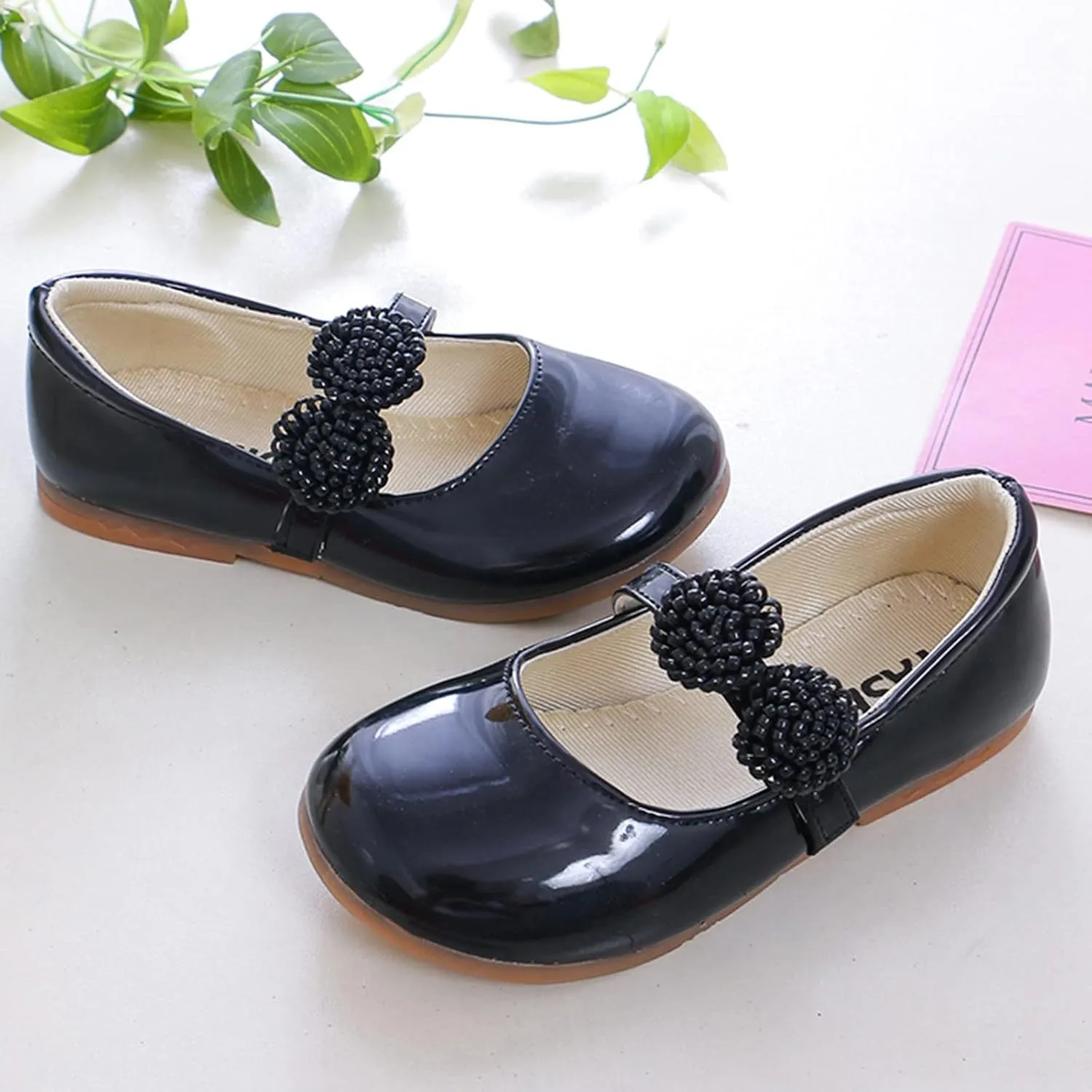 Girl's Mary Jane School 𝗨niform Shoes Toddler Little Kid Dress Shoes Girl Ballet Flat𝘀 Flower Girl Toddler Slip Boots