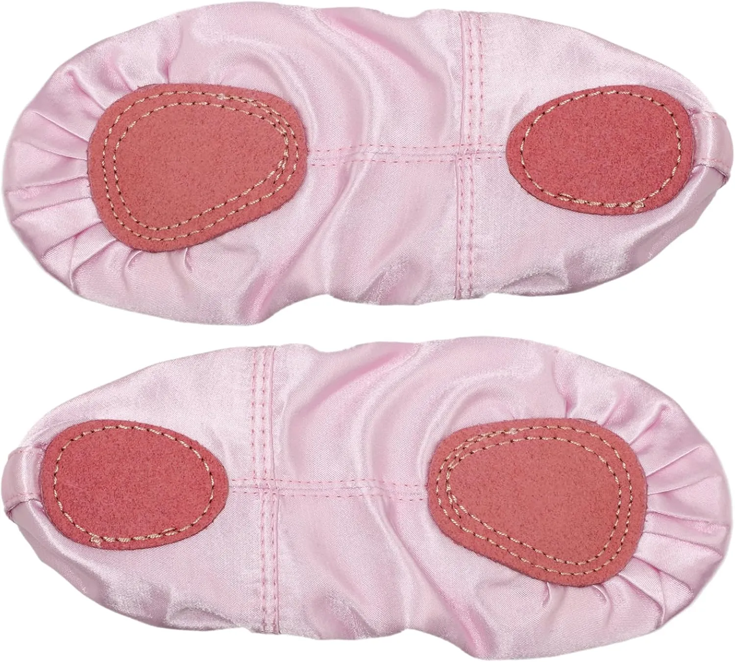 Girls Satin Ballet Dance Shoes Bow Split Sole Dance Shoes Roll Up Slippers Ballroom Dance Shoes