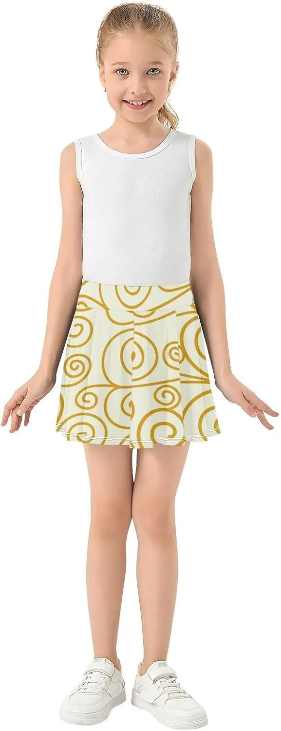Girls Skorts Active Athletic Skirts with Inner Built-in Shorts for Golf Tennis 3-12T Cherry Blossom Floral Pink